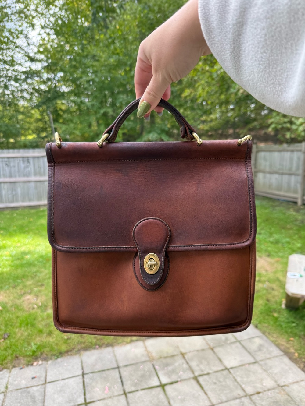 Vintage Coach 9927 Willis bag - Brown Leather Satchel with Gold Hardware